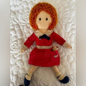 Vintage 1982 Annie Rag Doll w/ Dog Sandy